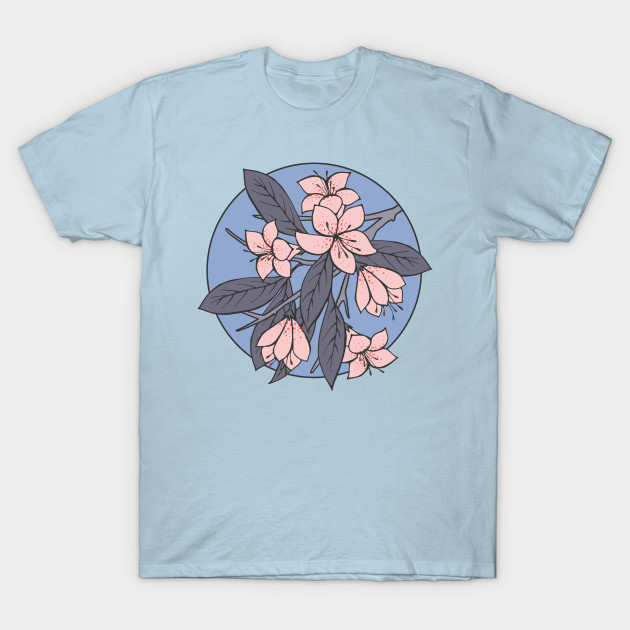 Pink and Blue Sakura - Sakura - T-Shirt | TeePublic